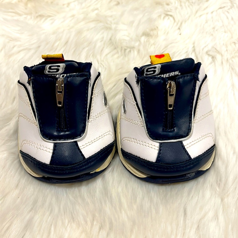 BUILD-A-BEAR BLUE & WHITE SKECHERS SNEAKERS
